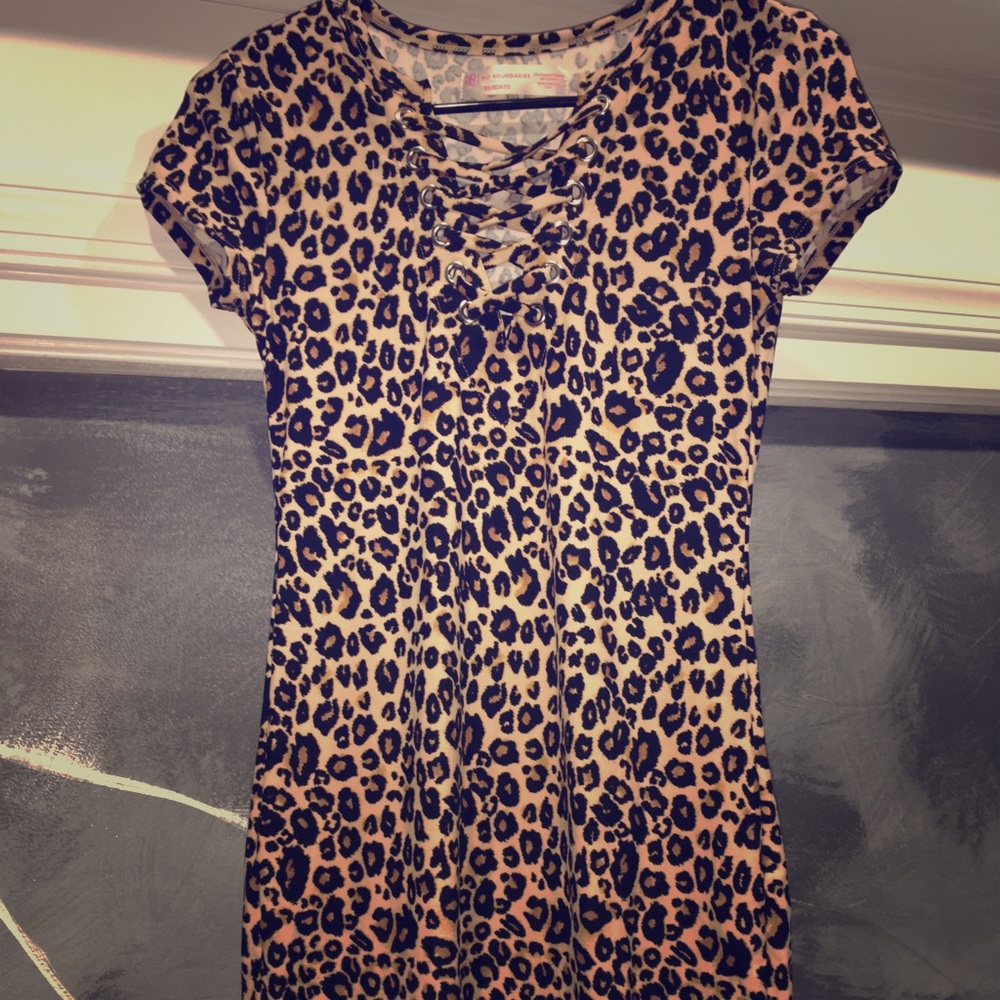 Leopard print mini dress